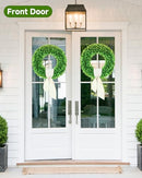 DDHS 22'' Boxwood Wreaths Front Door Artificial Spring Wreath (Hello Sign) - Brand New