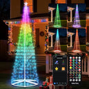 Brightown 12FT Outdoor Christmas Cone Tree Light, 443 LED Music - Like New