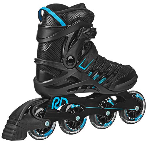 ROLLER DERBY ROLLER DERBY AERIO MEN'S INLINE SKATES SIZE 10 - BLACK/BLUE - Like New
