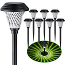 JKOEIER SOLAR OUTDOOR LIGHTS IP65 WATERPROOF SOLAR PATHWAY LIGHTS LG66 - BLACK - Like New