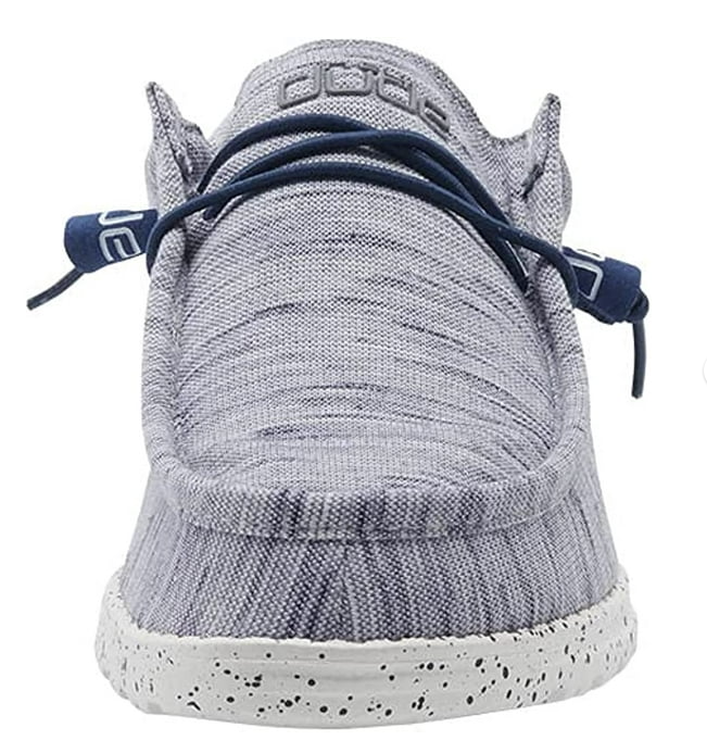110532521 Hey Dude Men's Wally Stretch Fleece Navy White Size 9 - Like New