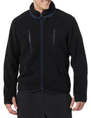 AMAZON ESSENTIALS MENS TEDDY FLEECE FULL-ZIP MOCK NECK JACKET - BLACK -LARGE - Brand New