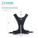 TONE FITNESS WEIGHTED VEST | 8LB HHWV-TN-8 - BLACK - Like New