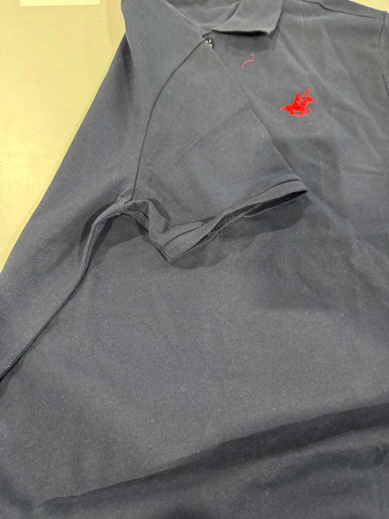 PACIFIC POLO CLUB MEN'S SHORT SLEEVES BUTTONS - SIZE: MEN L - NAVY - Brand New