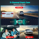 ECOMOMNET DASH CAM FRONT AND REAR, 4K+1080P - BLACK - Like New