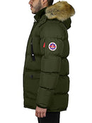 GALAXY BY HARVIC MEN'S HEAVYWEIGHT PARKA WINDBREAKER POLYESTER WATER OLIVE LT - Brand New