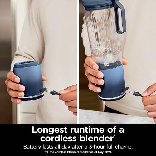 Ninja BC251NV Blast Max Personal Cordless Blender for Smoothies, 22 oz - Navy - Like New
