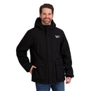 OMRB1716 REEBOK MEN'S INSULATED SOFTSHELL WINTER JACKET SIZE: MEN L - BLACK - Like New