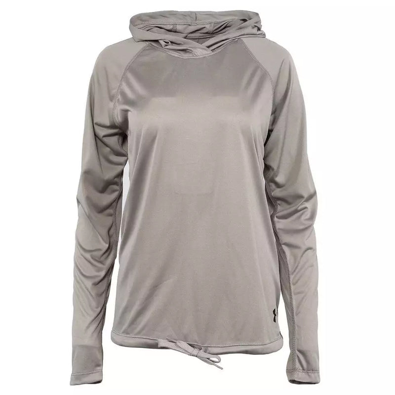UNDER ARMOUR WOMEN'S HEATGEAR VELOCITY TWIST HOODIE - SIZE: M - HEATHER GRAY - Brand New