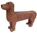 SANTA'S WORKSHOP 22" COLDCAST 1 PERSON DOG BENCH GARDEN DÉCOR ONE SIZE - BROWN - Like New