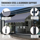 VEVOR MANUAL RETRACTABLE AWNING 78" PATIO AWNING 39" SUN SHADE SDA200120 - GRAY - Like New