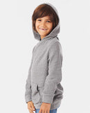 9595GF Hanes Alternative Youth Challenger Hooded Sweatshirt Eco Grey YXL Like New