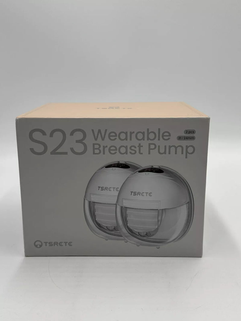 TSRETE Breast Pump S23 Double Wearable Breast Pump Portable - White Like New