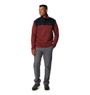 COLUMBIA MEN'S PITCHSTONE OVERLAY HALF SNAP PULLOVER, SIZE: MEN L, SPICE/BLACK - Brand New