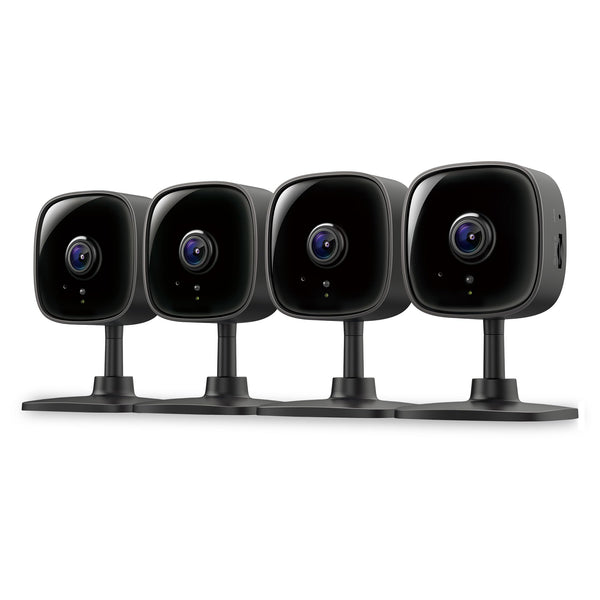 TAPO BY TP-LINK 1080P INDOOR SECURITY CAMERA FOR BABY MONITOR PET 4-PACK -BLACK - Like New