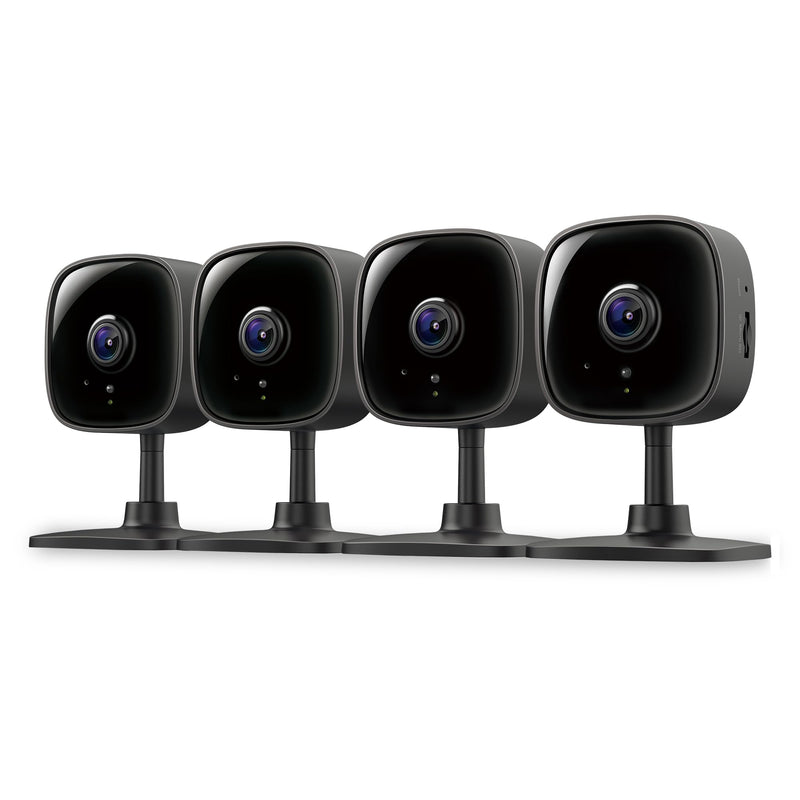 TAPO BY TP-LINK 1080P INDOOR SECURITY CAMERA FOR BABY MONITOR PET 4-PACK -BLACK - Like New