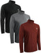 3 Pack Quarter Zip Pullover Men's Long Sleeve Sweatshirts Quick Dry - Brand New