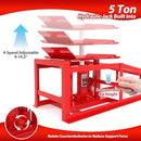 LOCKIETTA 2 PCS Hydraulic Car Ramps with Hydraulic Jack Red 11065LBS 5T - Like New