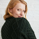 Aran Woollen Mills Eireann Mens Irish Cable Knit Sweater Emerald Green XX-Large - Brand New