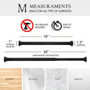 Meriville 1" Diameter Metal Spring Tension Rod Adjustable Length 18"-30", White - Like New