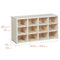 ECR4KIDS STREAMLINE 12 CUBBY TRAY STORAGE CABINET 3X4 CLASSROOM ELR-17432-WW - Like New