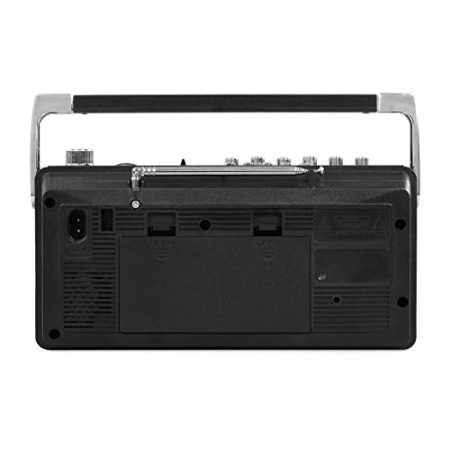 VICTROLA BLUETOOTH BOOMBOX CASSETTE PLAYER AM/FM RADIO - GREY - Like New