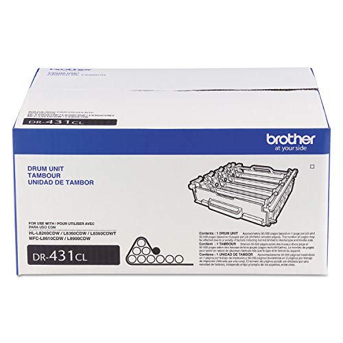 BROTHER PRINTER DR431CL DRUM UNIT-RETAIL PACKAGING, BLACK - Like New