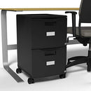 Storex Plastic Two-Drawer File Cabinet – Locking Document Organizer, Black - Brand New