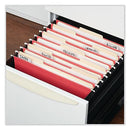 UNIVERSAL DELUXE BRIGHT COLOR HANGING FILE FOLDERS, 1/5-CUT TABS, 25/BOX,RED - Like New