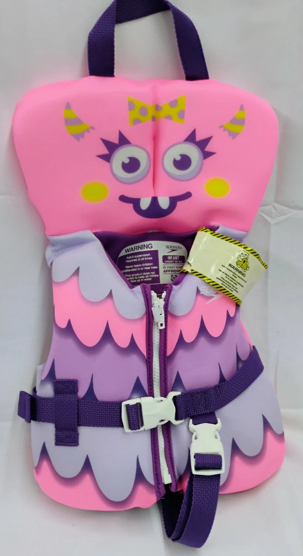 SPEEDO INFANT PDF LIFE VEST - "PINK CUTIE BOO", UP TO 30 LBS - Like New