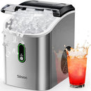 SILONN NUGGET ICE MAKER COUNTERTOP 36LBS SELF SILONN SLIM17T-PRO PELLET - STEEL - Like New