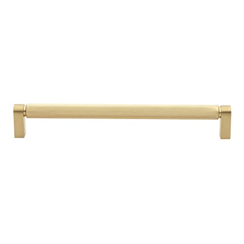 GLIDERITE HARDWARE GLIDERITE SOLID KNURLED BAR PULL CABINET - SATIN GOLD - Brand New