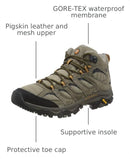 J035793 Merrell Men's Moab 3 Mid Waterproof Hiking Boot Pecan Size 10.5 - Brand New