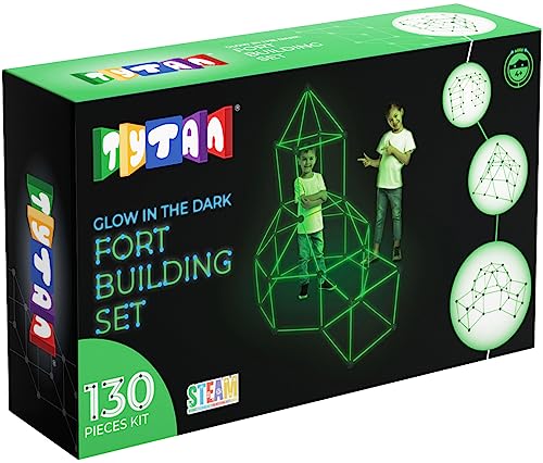 TYTAN TILES GLOW IN THE DARK FORT 130-PIECE BUILDING SET - - Scratch & Dent