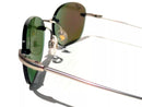 MAUI JIM AKI AKI MATTE SILVER FRAME POLARIZED GREEN MIRROR LENSES SUNGLASS - Like New