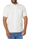 AMAZON ESSENTIALS MEN'S SHORT SLEEVE DRESS SHIRT STRETCH WHITE XS - Like New