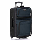 TRAVEL SELECT AMSTERDAM 21-INCH SOFTSIDE EXPANDABLE CARRY-ON LUGGAGE - NAVY - Brand New
