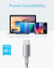 ANKER USB TO USB C CABLE [2 PACK, 6FT] USB A TO USB C CHARGER CORD - SILVER - Like New