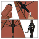 ASTELLA 9-FT ALUMINUM RED PUSH-BUTTON TILT MARKET PATIO UMBRELLA - BRICK RED - Like New