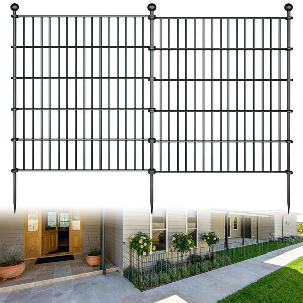 RICHMEN 10 PANELS GARDEN FENCE DOG, 32IN H X 23.6FT L FENCING - - Scratch & Dent