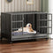RERORD 48 Inch Heavy Duty Dog Crate with Wheels GL-PD-001-BLACK-48IN - Black - Like New