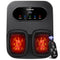 KNQZE FOOT MASSAGER WITH HEAT AND REMOTE SHIATSU FITS UP TO MEN SIZE 12 - BLACK - Like New