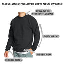 GALAXY BY HARVICE MEN'S CREW NECK FLEECE-LINED PULLOVER SWEATER MEN M - BLACK - Brand New