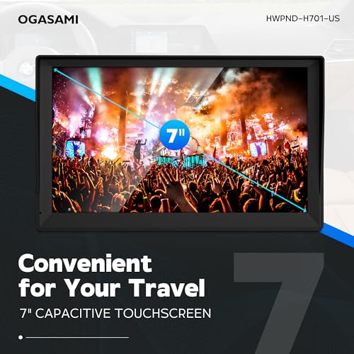 OGASAMI WIRELESS APPLE CARPLAY ANDROID AUTO PORTABLE CAR STEREO 7” - BLACK - Like New