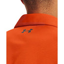 1290140 UNDER ARMOUR MEN'S TECH GOLF POLO SIZE LARGE ORANGE/GRAPHITE - Brand New