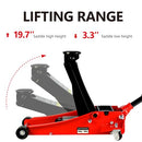 TONEIDER FLOOR JACK 3 TON, K-D3630R, RED AND BLACK - Like New