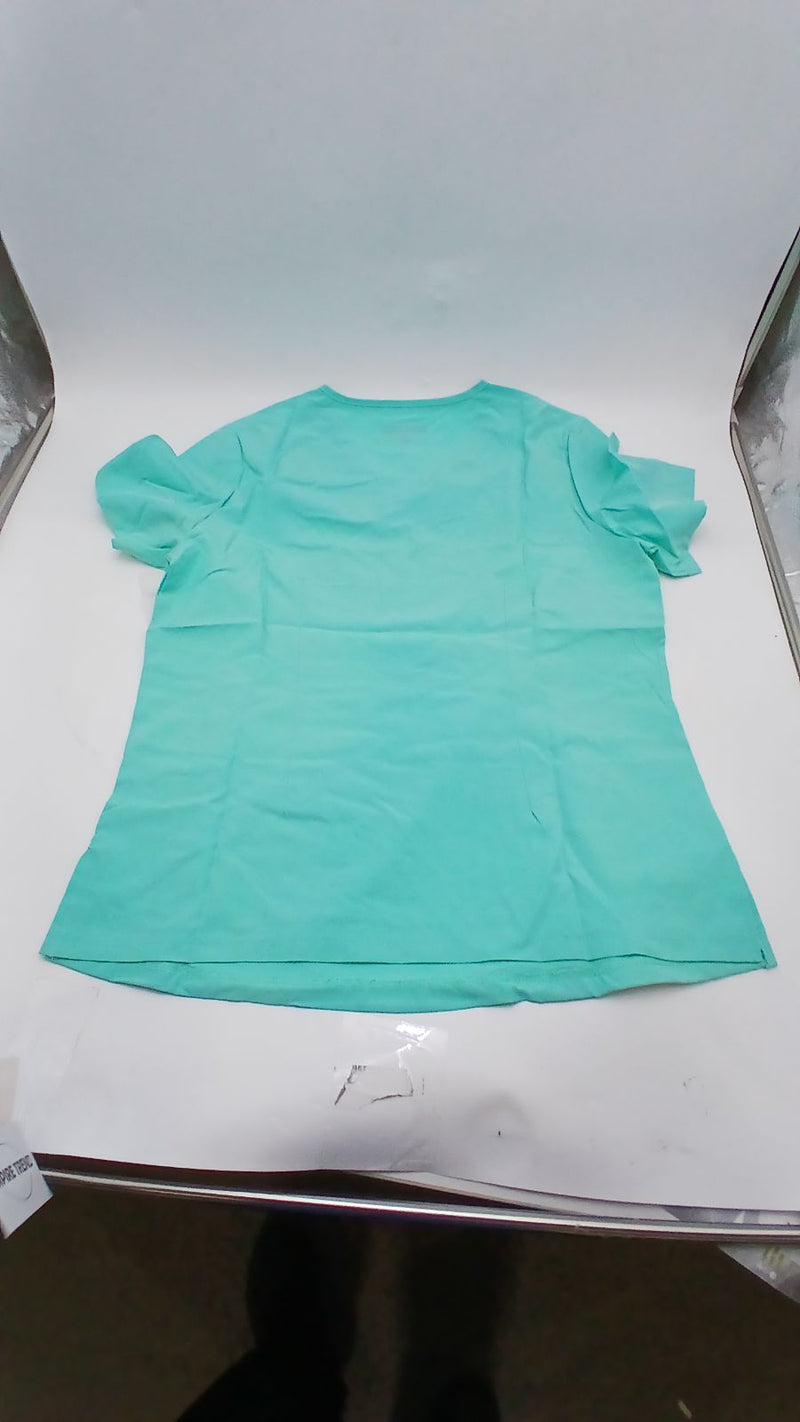 EMPIRE TREND POLYESTER SCRUBS TOP - SIZE: WOMEN MEDIUM - AQUA - Brand New