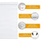 PERSILUX CORDLESS ZEBRA BLINDS ROLLER SHADES (17" W X 47" H, WHITE) - Like New