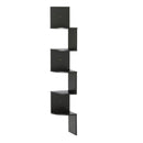 AMAZON BASICS 5-TIER CORNER SHELF WALL-MOUNTED FLOATING CORNER 2410446 - BLACK - Like New