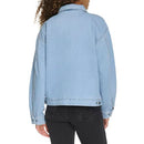 LEVI'S WOMEN'S ZIP UP UTILITY JACKET WITH COLLAR - SIZE: WOMEN L - LIGHT WASH - Brand New
